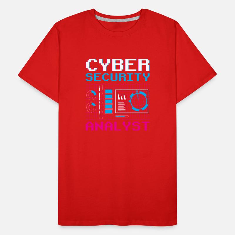 Cybersecurity Analyst IT Security Hacker Hack Men's Premium Organic T-Shirt