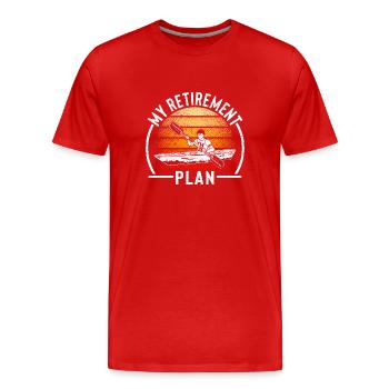 Kajak Kajakfahrer im Ruhestand Lustiges - Männer Premium Bio T-Shirt - Rot - Vorne - Damien (186cm)