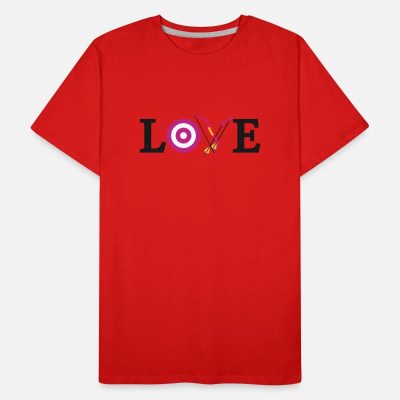 Archery Bow Archer Target Love Männer Premium Bio T-Shirt