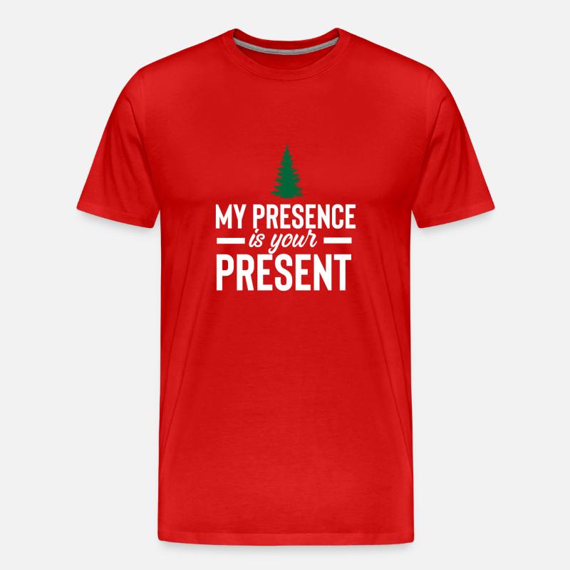 PRESENT - Männer Premium Bio T-Shirt - Rot