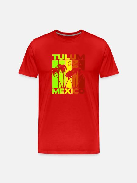 Tulum El Castillo Mexico - Men's Premium Organic T-Shirt - red