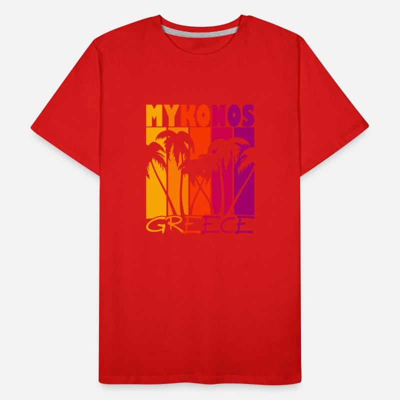 Mykonos Grèce Coucher de soleil T-shirt bio Premium Homme