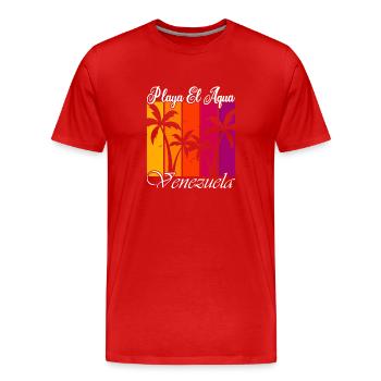 Playa El Aqua Venezuela - Männer Premium Bio T-Shirt - Rot - Vorne - Damien (186cm)
