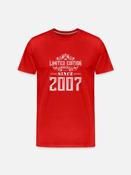 2007 limited edition - Männer Premium Bio T-Shirt - Rot