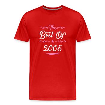 2005 best of - T-shirt bio Premium Homme - rouge - Devant - Damien (186cm)