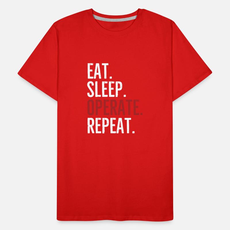 Manger dormir Opérer Répéter T-shirt bio Premium Homme