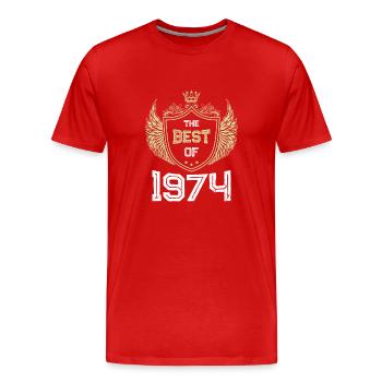 1974 best of - T-shirt bio Premium Homme - rouge - Devant - Damien (186cm)