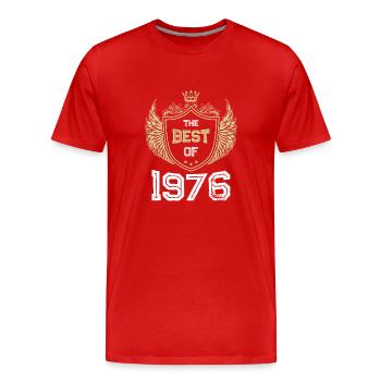 1976 best of - T-shirt bio Premium Homme - rouge - Devant - Damien (186cm)