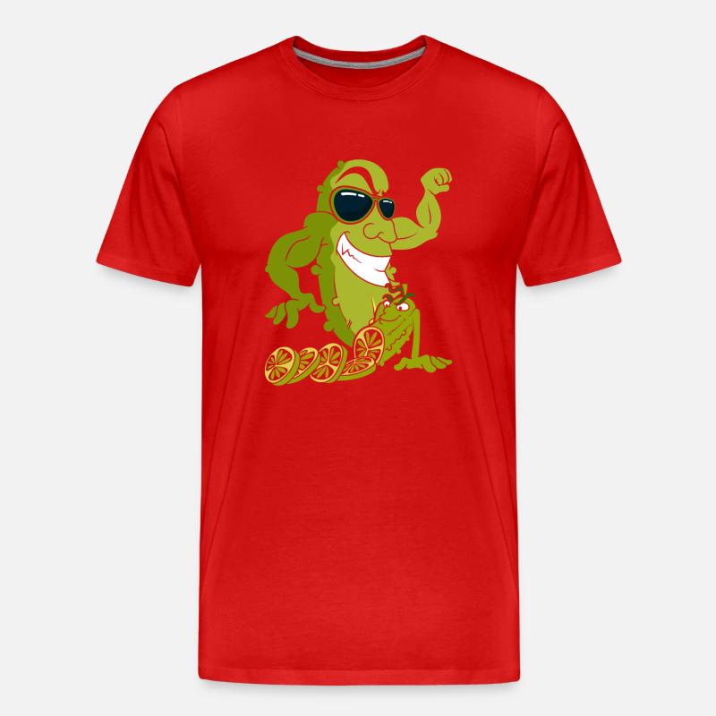 Gurke - Männer Premium Bio T-Shirt - Rot