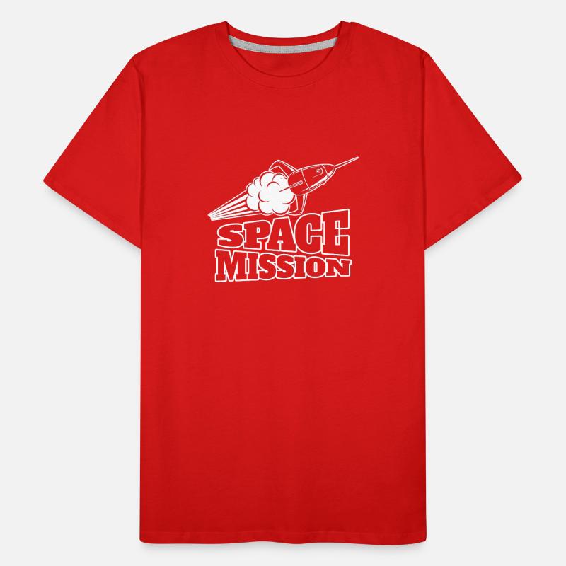Fusée de mission spatiale d’astronaute T-shirt bio Premium Homme