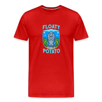 Seekühe Floaty Kartoffel Seekuh - Männer Premium Bio T-Shirt - Rot - Vorne - Damien (186cm)