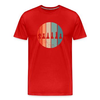 Chess Chess Pieces Chess - Men's Premium Organic T-Shirt - red - Front - Damien (186cm)