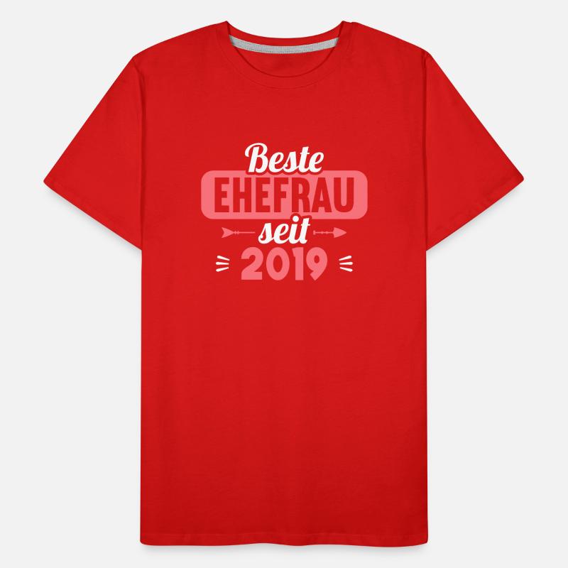 Beste Ehefrau Bester Ehemann seit 2019 Männer Premium Bio T-Shirt