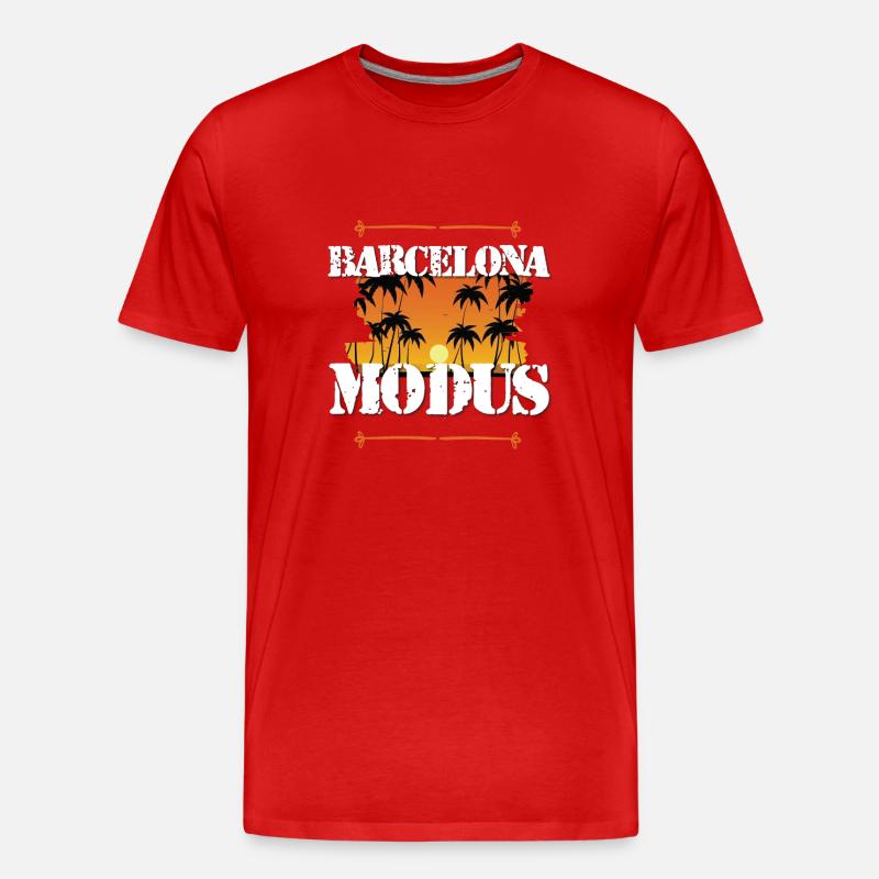 Barcelona Modus - Männer Premium Bio T-Shirt - Rot