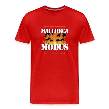 Mode Majorque - T-shirt bio Premium Homme - rouge - Devant - Damien (186cm)