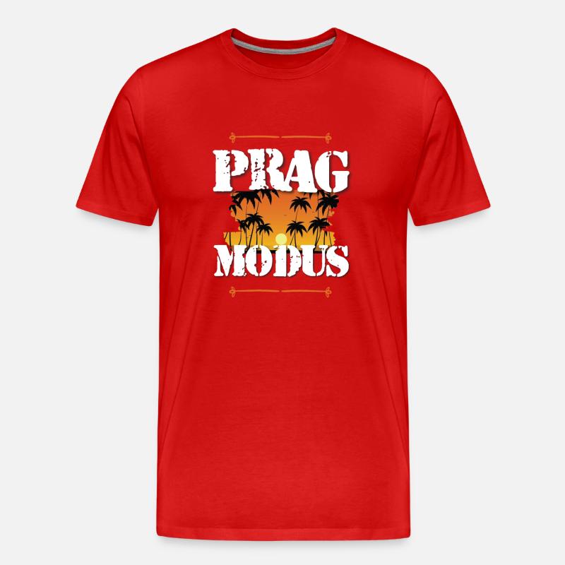 Prag Modus - Männer Premium Bio T-Shirt - Rot