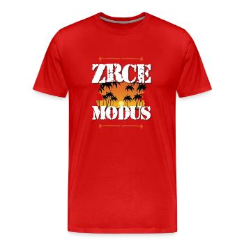 Zrce Modus - Männer Premium Bio T-Shirt - Rot - Vorne - Damien (186cm)