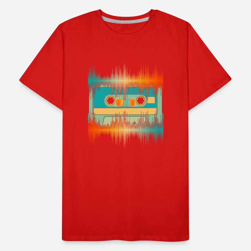 Equalizer Sound Technology Gift Cassette Soundwave T-shirt bio Premium Homme