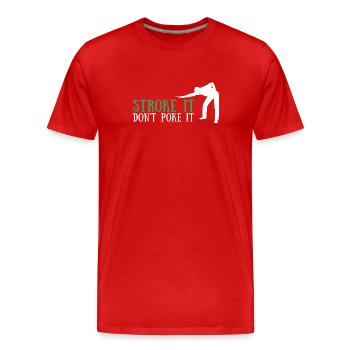Billard Cue Sports Et Snooker Tournoi - T-shirt bio Premium Homme - rouge - Devant - Damien (186cm)