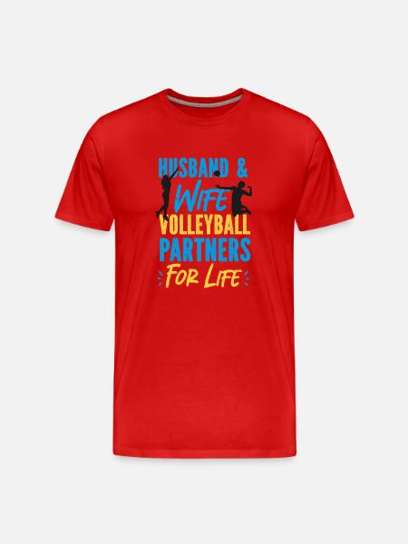 Volleyball Player Team Husband - Men's Premium Organic T-Shirt - red