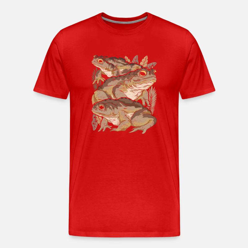 Frosch Kröte - Männer Premium Bio T-Shirt - Rot