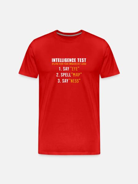 Intelligence Test - Männer Premium Bio T-Shirt - Rot