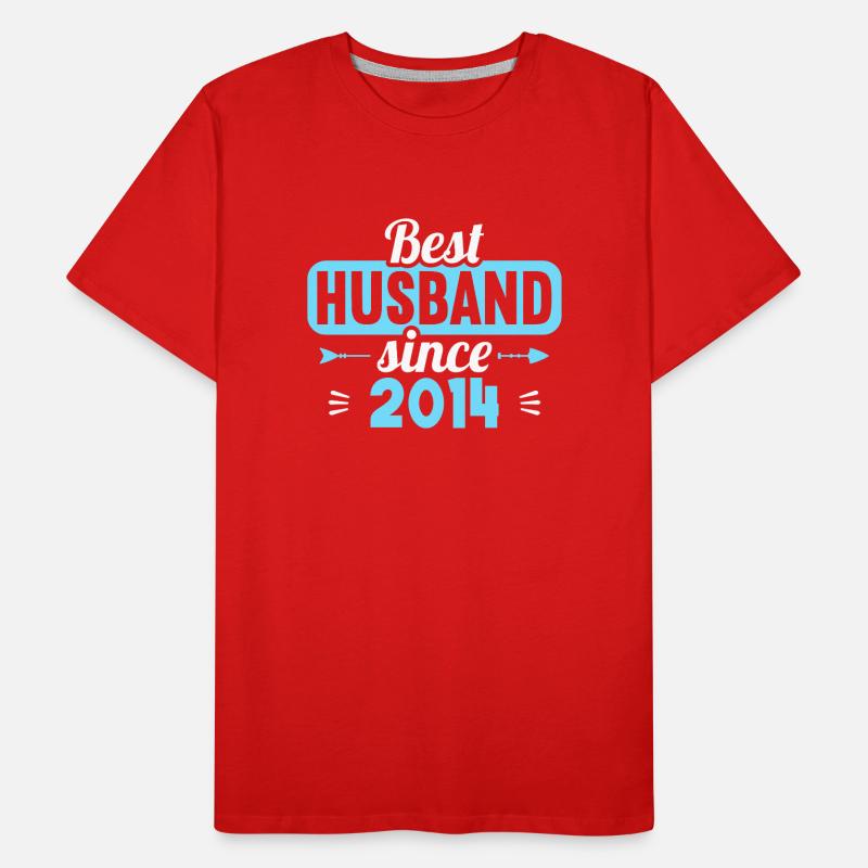 Beste Ehefrau Bester Ehemann seit 2014 Männer Premium Bio T-Shirt