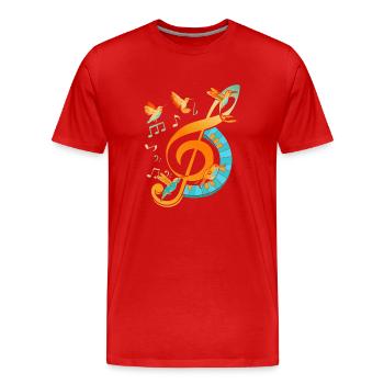 Clé - T-shirt bio Premium Homme - rouge - Devant - Damien (186cm)