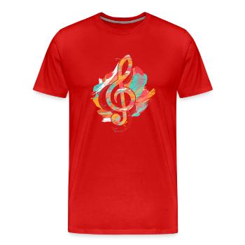 Clé - T-shirt bio Premium Homme - rouge - Devant - Damien (186cm)