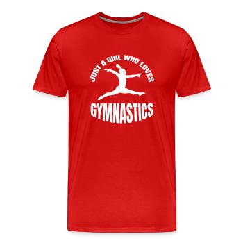 Bodenturnen Mädchen Turnen Geräteturnen Turnerin - Männer Premium Bio T-Shirt - Rot - Vorne - Damien (186cm)