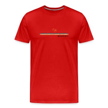 Meteorologo Previsioni Meteo - Maglietta ecologica premium da uomo - rosso - Fronte - Damien (186cm)