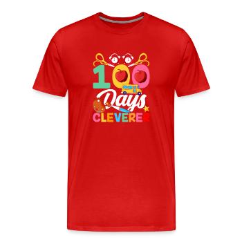 100 Days Clever Funny Sweet Sayings Équipe - T-shirt bio Premium Homme - rouge - Devant - Damien (186cm)