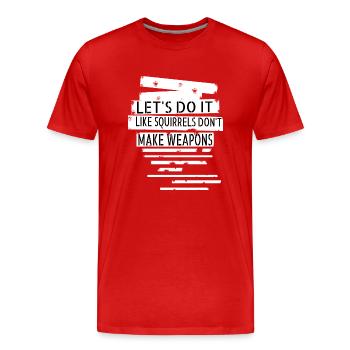 peace symbol present idea humor cool dove of peace - Men's Premium Organic T-Shirt - red - Front - Damien (186cm)