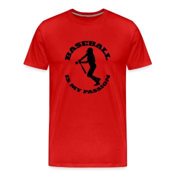Jeu de baseball Cadeau de baseball Amateurs de baseball - T-shirt bio Premium Homme - rouge - Devant - Damien (186cm)