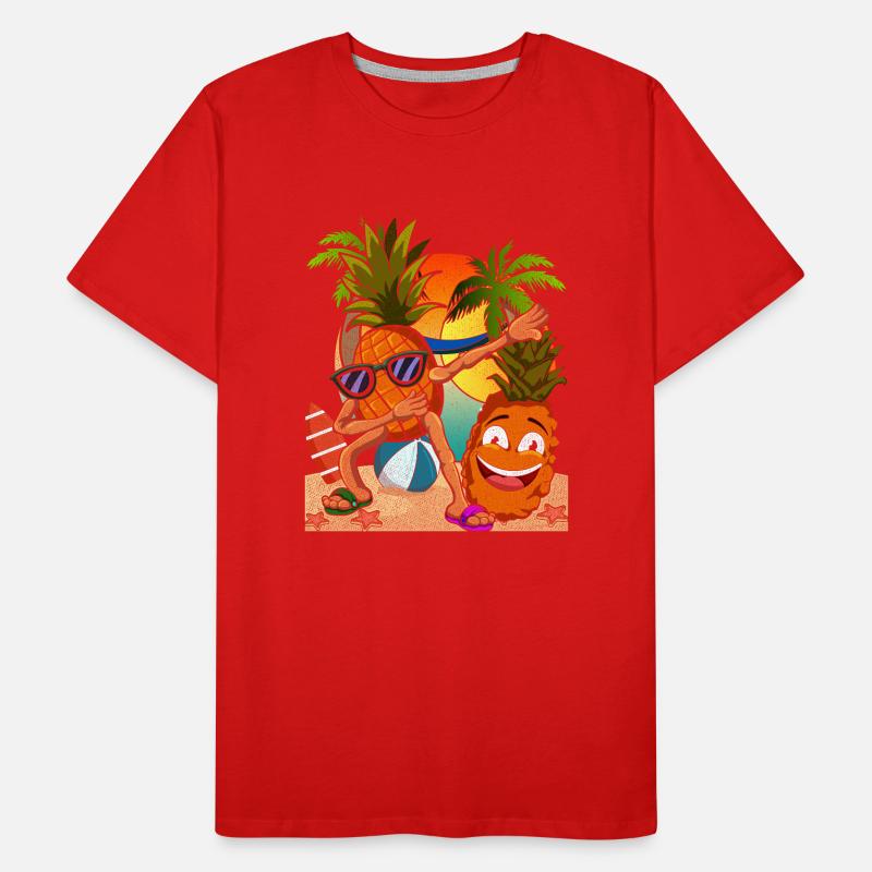 Summer Fruit Tropical Fruit Pineapple Men's Premium Organic T-Shirt