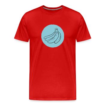Banane - T-shirt bio Premium Homme - rouge - Devant - Damien (186cm)