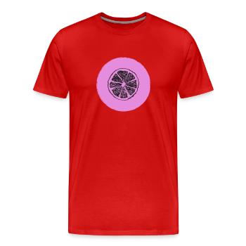 Orange citron - T-shirt bio Premium Homme - rouge - Devant - Damien (186cm)