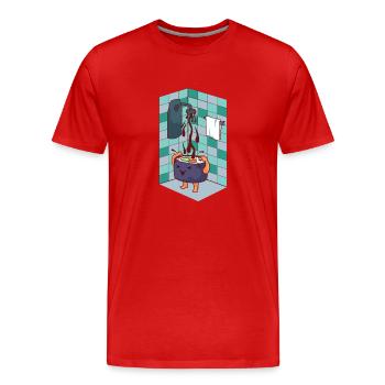 Sushi Roll Duschen Japanede Essen Sushi - Männer Premium Bio T-Shirt - Rot - Vorne - Damien (186cm)