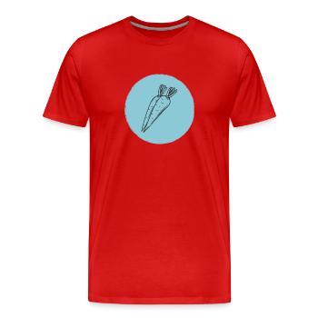 Carotte - T-shirt bio Premium Homme - rouge - Devant - Damien (186cm)