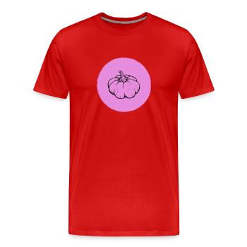 Pumpkin - Men's Premium Organic T-Shirt - red - Front - Damien (186cm)