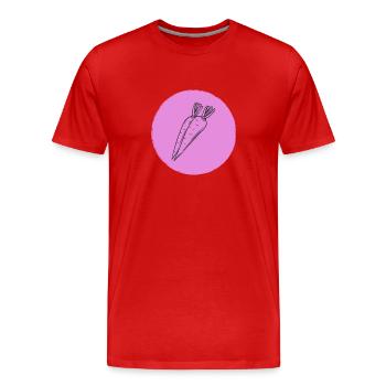 Carotte - T-shirt bio Premium Homme - rouge - Devant - Damien (186cm)