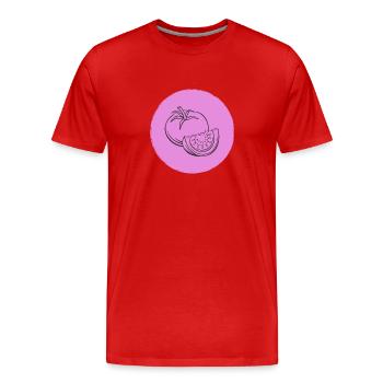 Tomato - Men's Premium Organic T-Shirt - red - Front - Damien (186cm)
