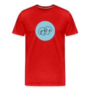 Pilze - Männer Premium Bio T-Shirt - Rot - Vorne - Damien (186cm)
