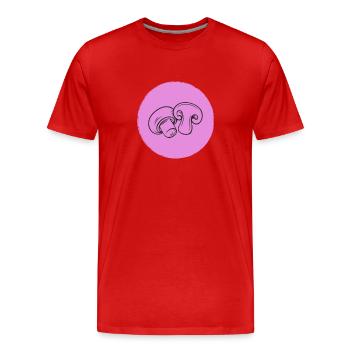 Pilze - Männer Premium Bio T-Shirt - Rot - Vorne - Damien (186cm)