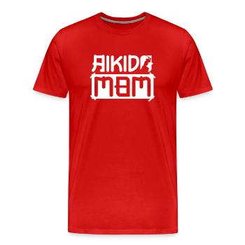 Aïkido Mère Arts Martiaux Combattant Arts Martiaux Arts Martiaux - T-shirt bio Premium Homme - rouge - Devant - Damien (186cm)