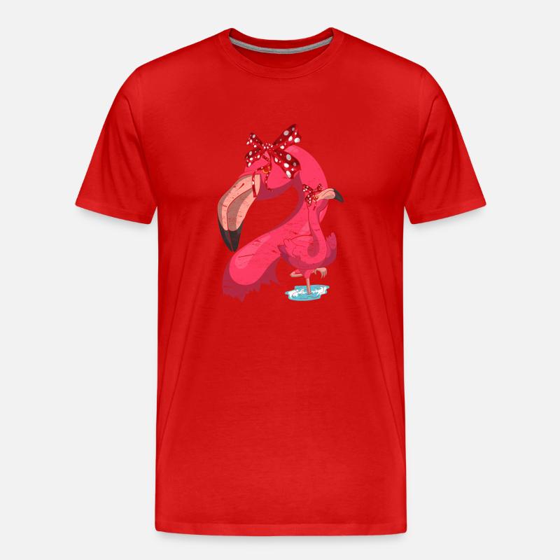 Flamingo - Männer Premium Bio T-Shirt - Rot