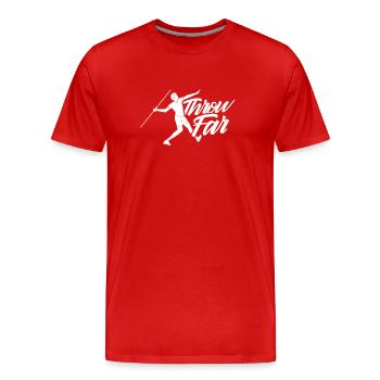 Lancer large Lancer du javelot Lancer du javelot Lancer du javelot - T-shirt bio Premium Homme - rouge - Devant - Damien (186cm)
