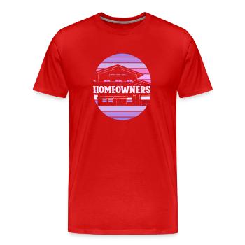 Propriétaire Maison Propriétaire Maison Propriétaire Maison - T-shirt bio Premium Homme - rouge - Devant - Damien (186cm)