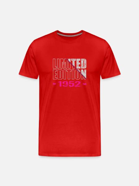 Limited Edition 1952 - Männer Premium Bio T-Shirt - Rot