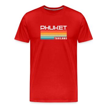 Vintage Thailand Vacation Asia Sunset Phuket - Men's Premium Organic T-Shirt - red - Front - Damien (186cm)